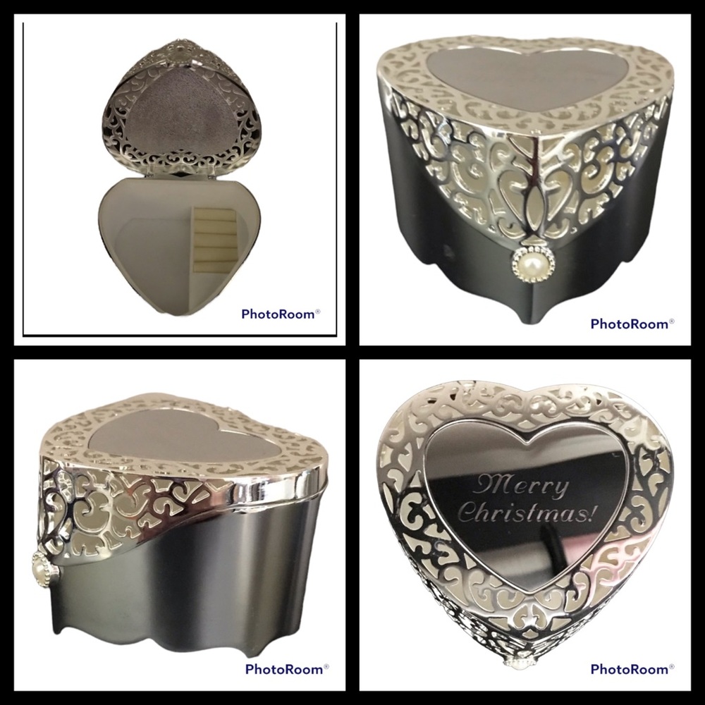 Christmas Things Remembered Silver Plated Jewelry Gift Box
